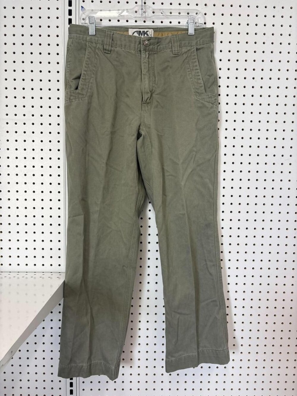 Mountain Khakis Mens Slim Fit Olive Green Cotton Chino Pants 33x30